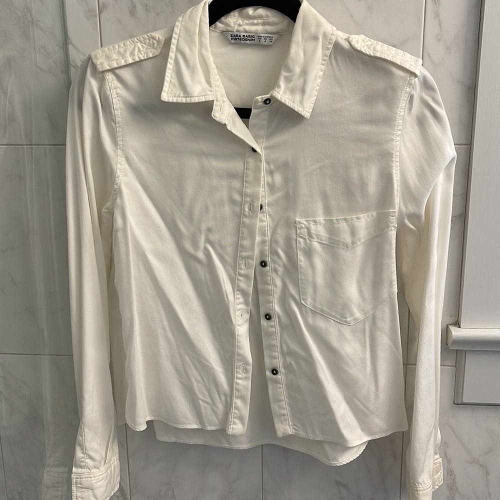Zara White Dress Shirt [size small]